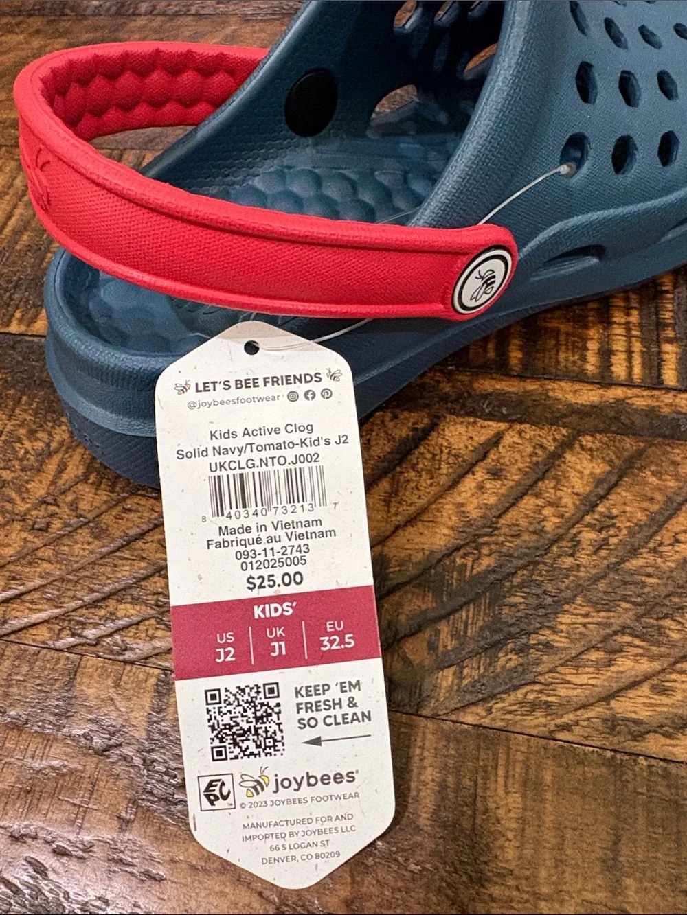 Kids' Popinz Clogs - Teal with Red Trim